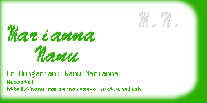 marianna nanu business card